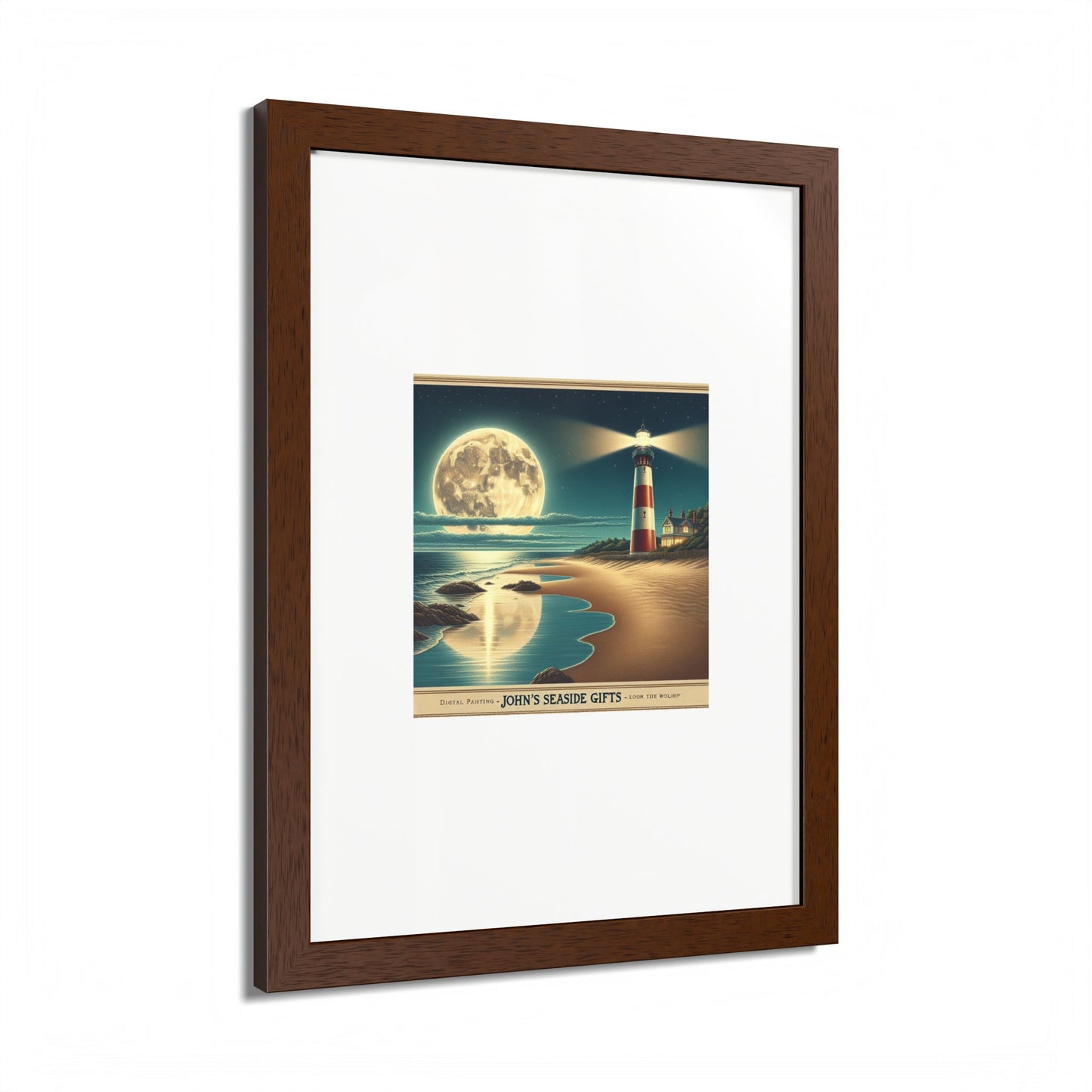 Lighthouse Framed Poster - Multi-Color Coastal Wall Art