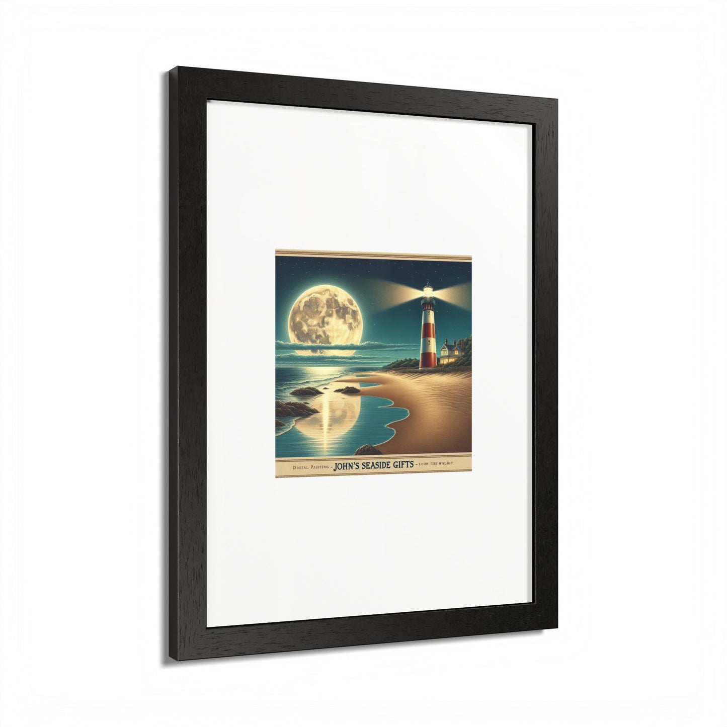 Lighthouse Framed Poster - Multi-Color Coastal Wall Art