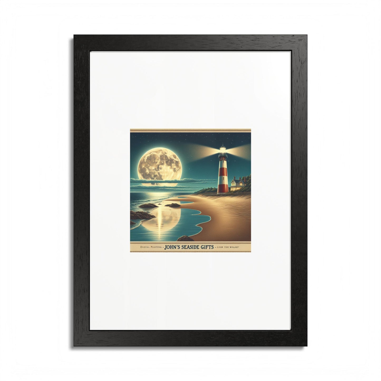 Lighthouse Framed Poster - Multi-Color Coastal Wall Art