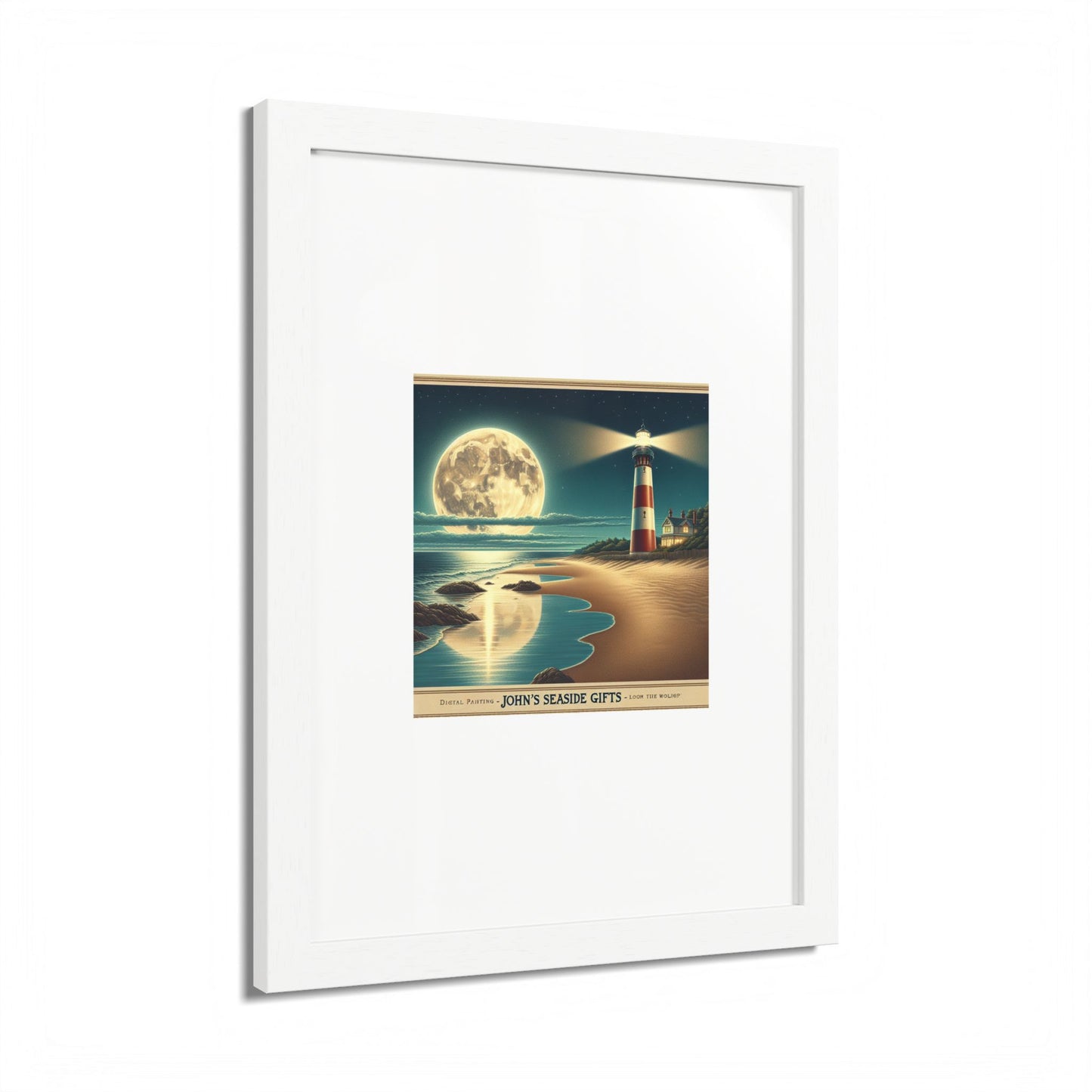 Lighthouse Framed Poster - Multi-Color Coastal Wall Art