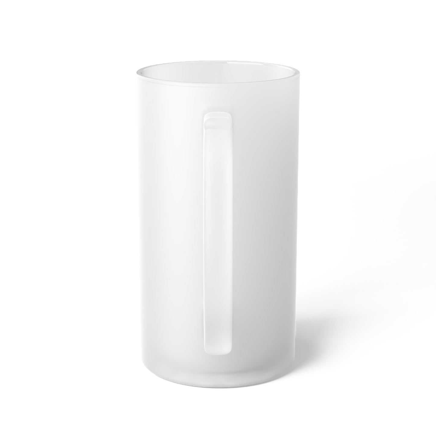 Ocean-Themed Frosted Glass Beer Mug with Octopus Design