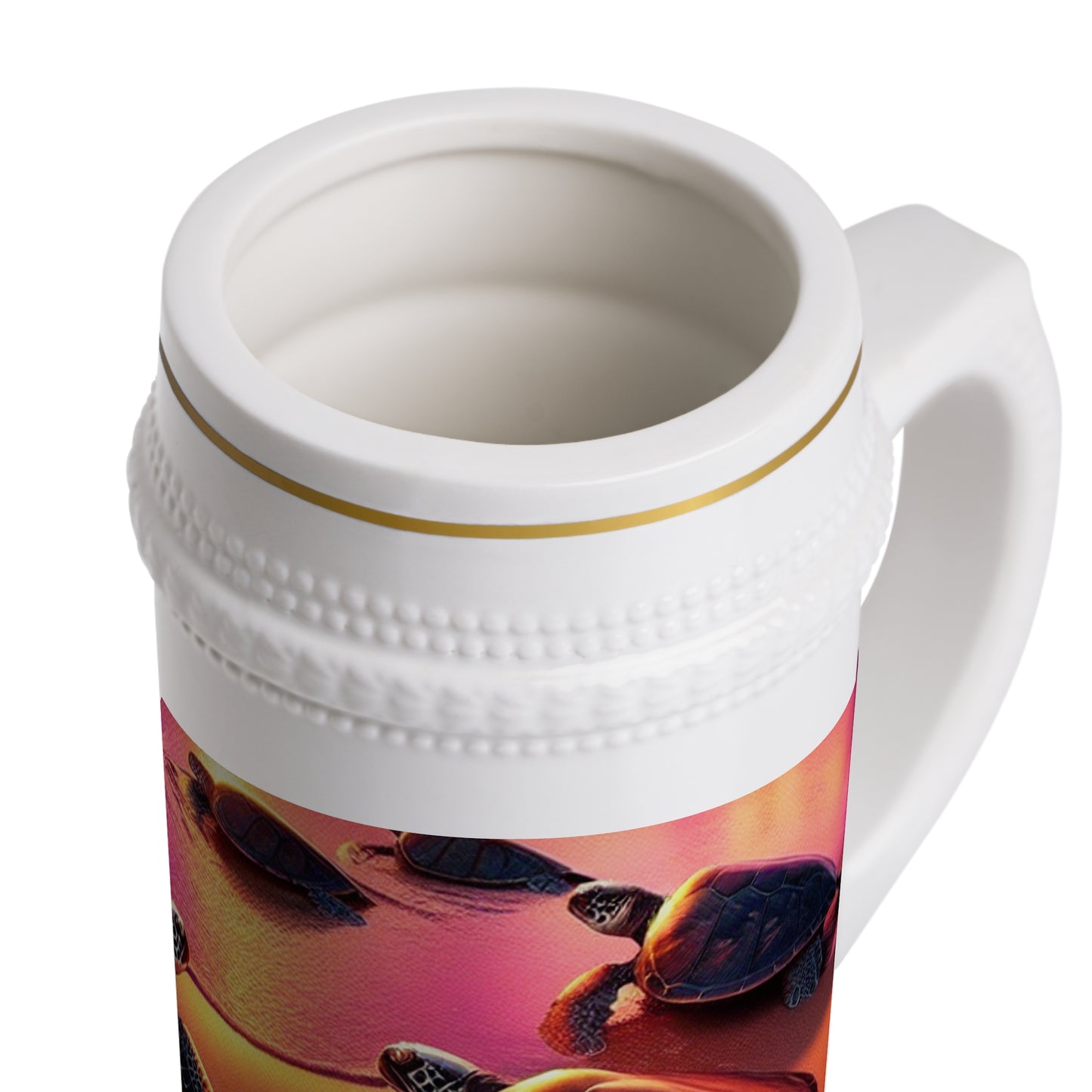 Turtle Sunset Beer Stein Mug - Perfect for Beach Lovers and Gift Givers