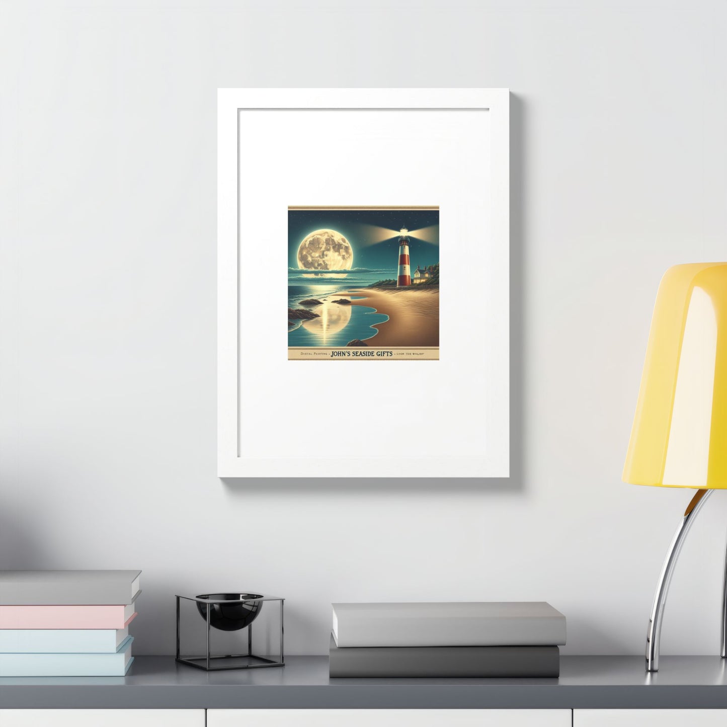 Lighthouse Framed Poster - Multi-Color Coastal Wall Art