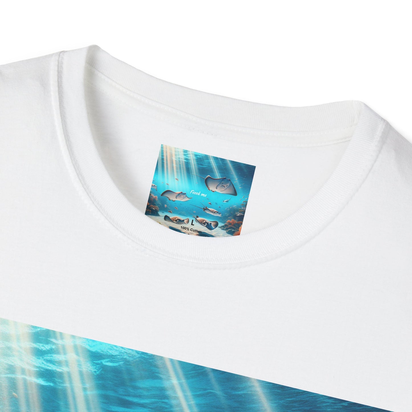 Ocean Vibes Unisex Softstyle T-Shirt - 'Feed Me' Design