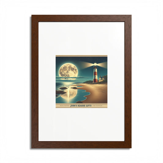 Lighthouse Framed Poster - Multi-Color Coastal Wall Art