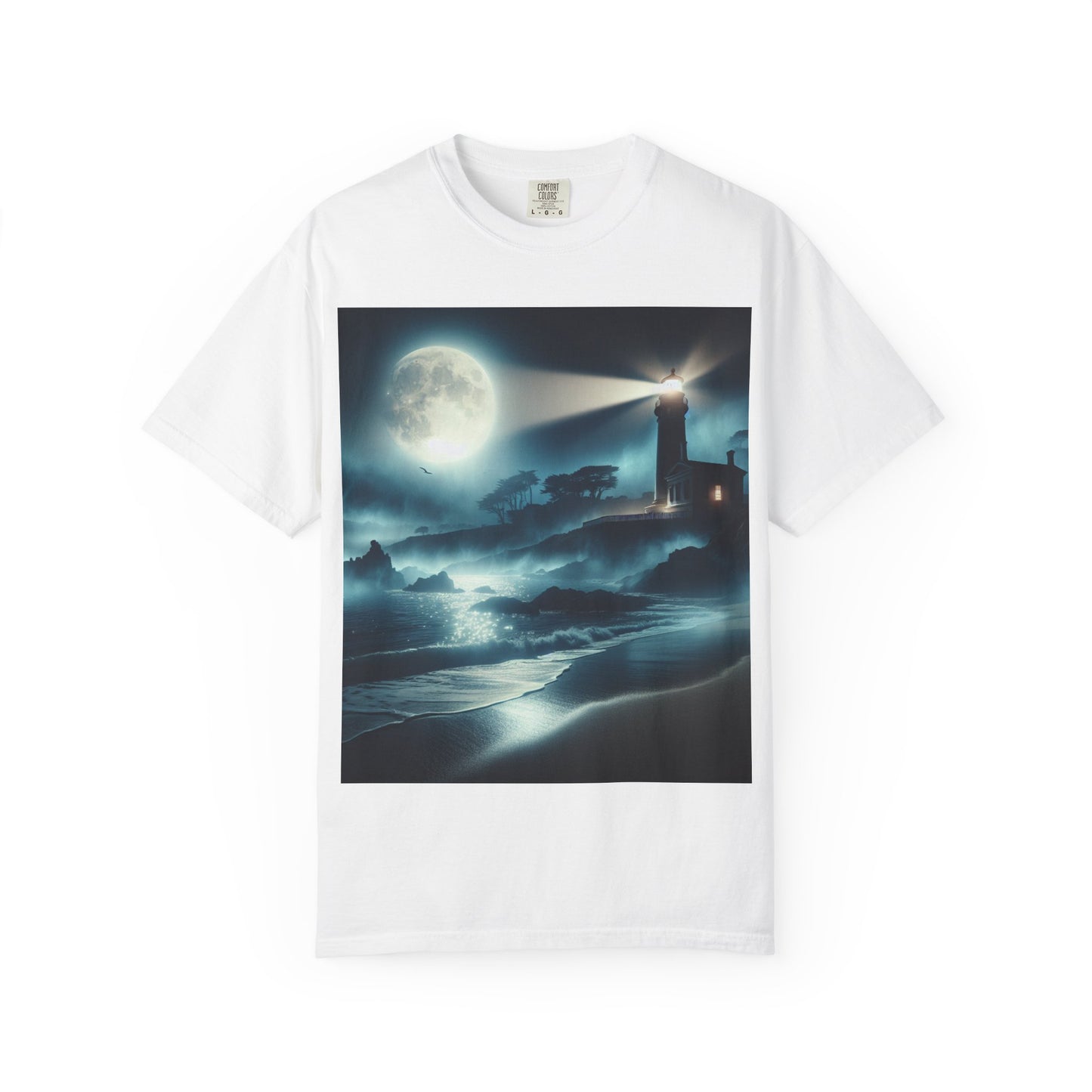 Copy of Moonlit Lighthouse Unisex T-Shirt - Coastal Night Scene