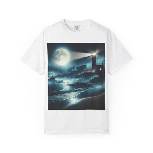 Copy of Moonlit Lighthouse Unisex T-Shirt - Coastal Night Scene