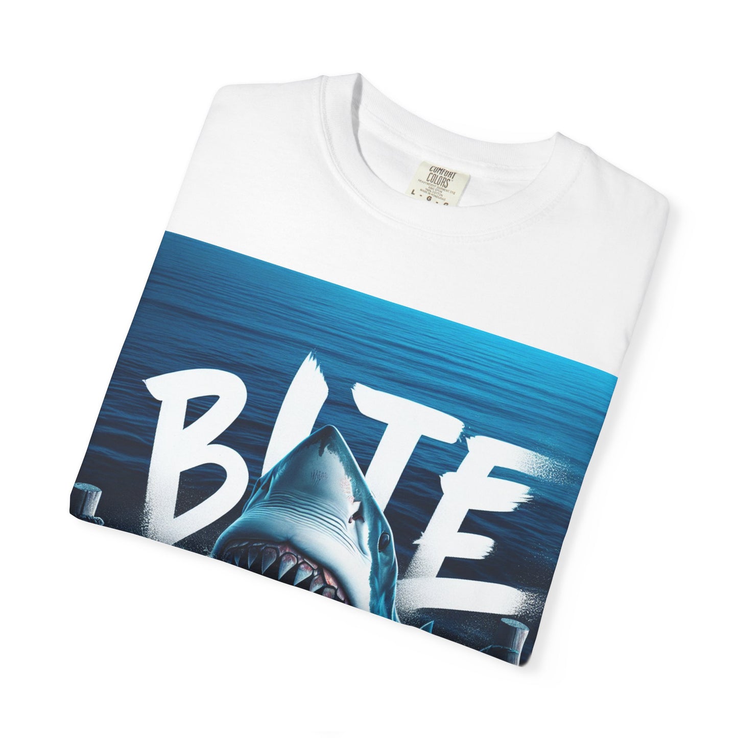 Bite Me Shark T-shirt - Unisex Garment-Dyed Tee for Ocean Lovers
